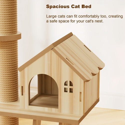 Floor to Ceiling Cat Tree – Adjustable Height Modern Cat Tower with